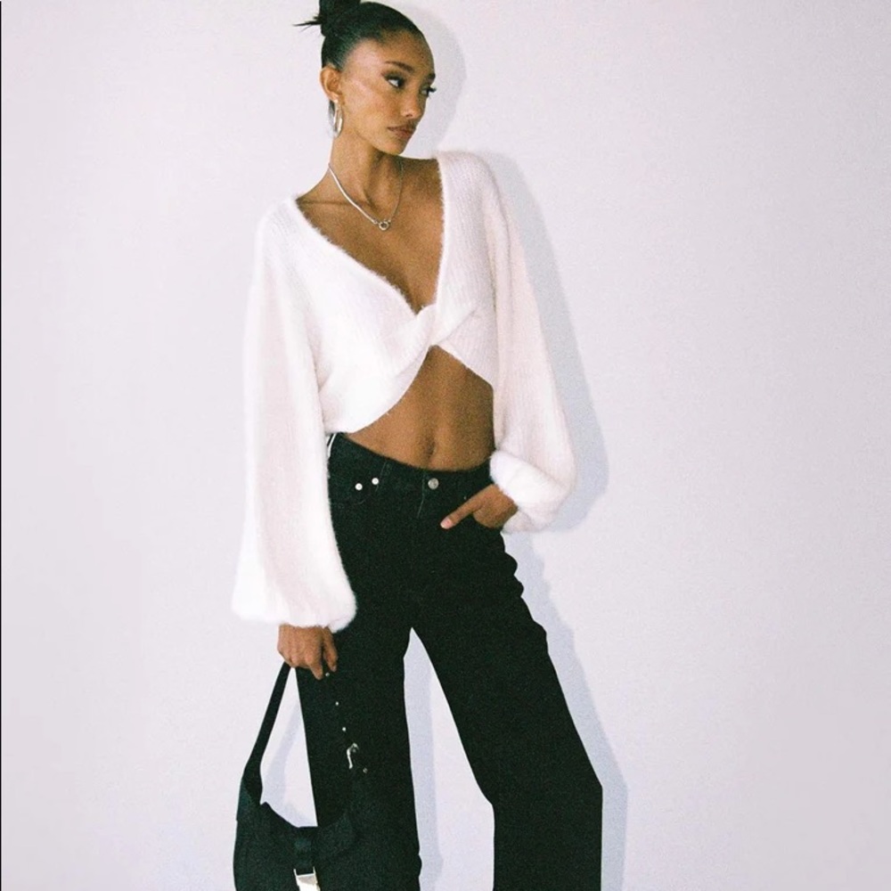 PRINCESS POLLY HENRIK CROPPED SWEATER